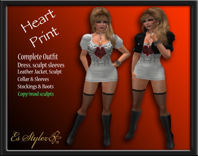 ~*Es Stylez*~ Heart Print (Complete Outfit) 