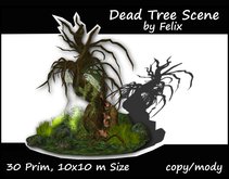 Dead Tree Scene ( for Waterfall cave grotto cavern home garden landscaping trees plants stone rock tiki flower )