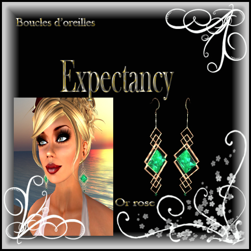BOUCLES D OREILLES EXPECTANCY OR ROSE