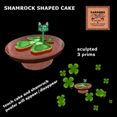 St. Patrick - shamrock shaped cake (green/orange fondant)