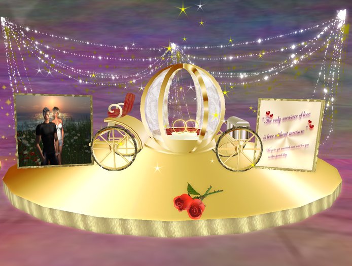 Wedding Invitation Carriage & Roses