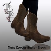 PROMO__TIPTOE Mans cowboy Boot-Brown