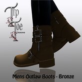 TIPTOE Mens Outlaw Boots-(Bronze)