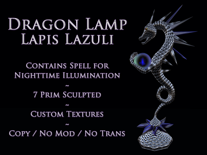 Dragon Lamp ~ Lapis Lazuli