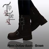 TIPTOE  Mens Outlaw Boots-(Brown)