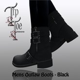 TIPTOE Mens Outlaw Boots-(Black)