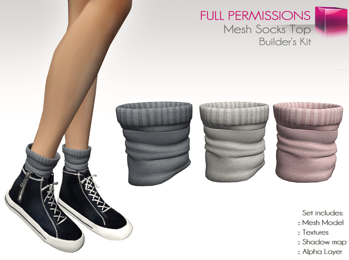 Full Perm Mesh Socks Top - Builder's Kit
