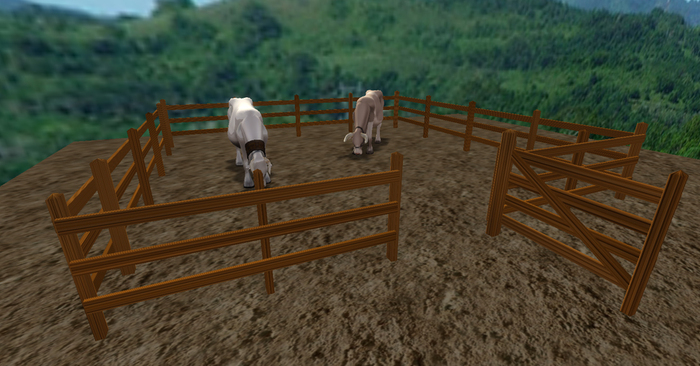 Small Corral for Your Horses & DFS Livestock, Oak texture to fit your Ranch or Farm