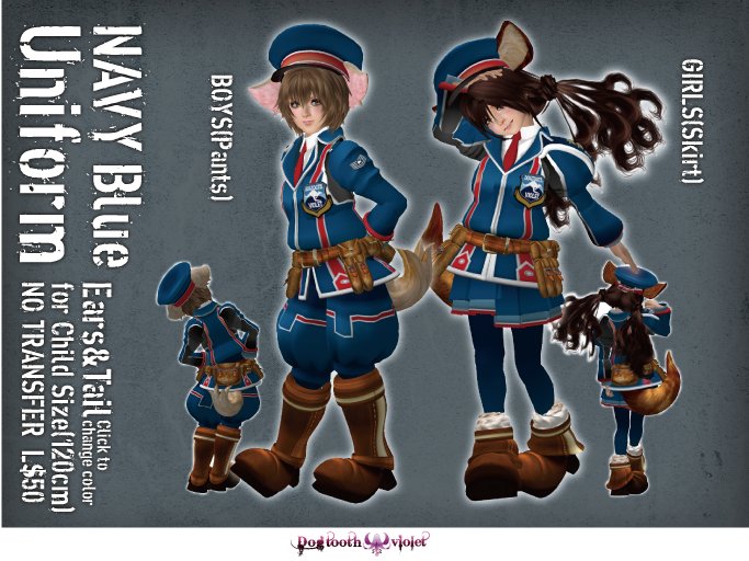 NAVY Blue Unifome(B)(G) _Dogtoothvilet