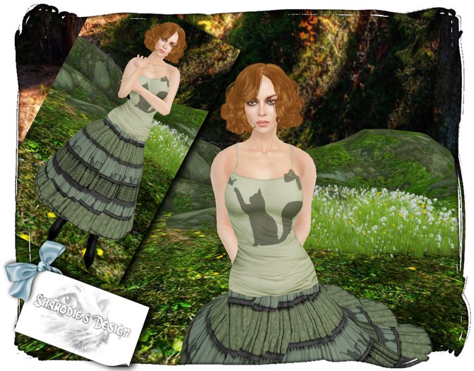 ~*~Shar's Dresses~*~Boho Cat Olive