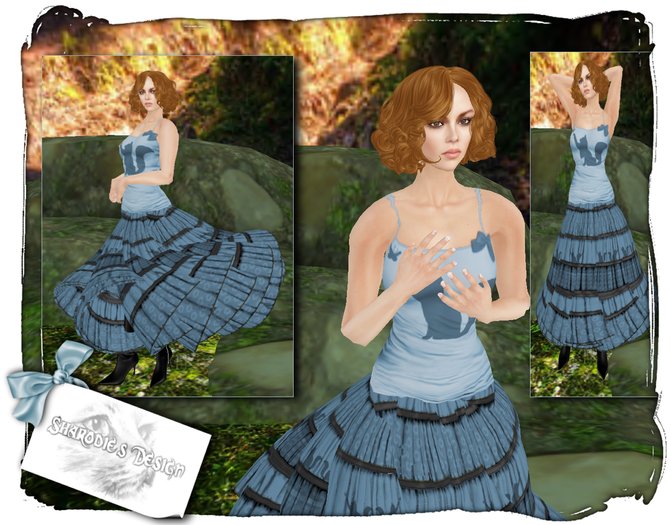 ~*~Shar's Dresses~*~ Boho Cat  blue