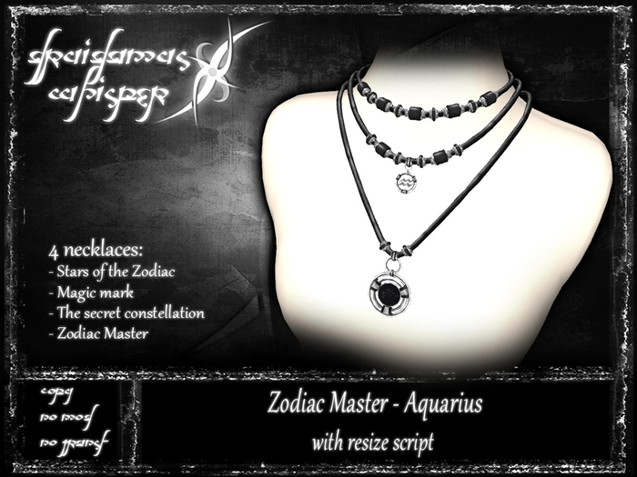 Druidamus Whisper - Zodiac Master [Aquarius] - necklaces