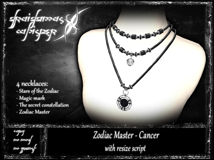Druidamus Whisper - Zodiac Master [Cancer] - necklaces