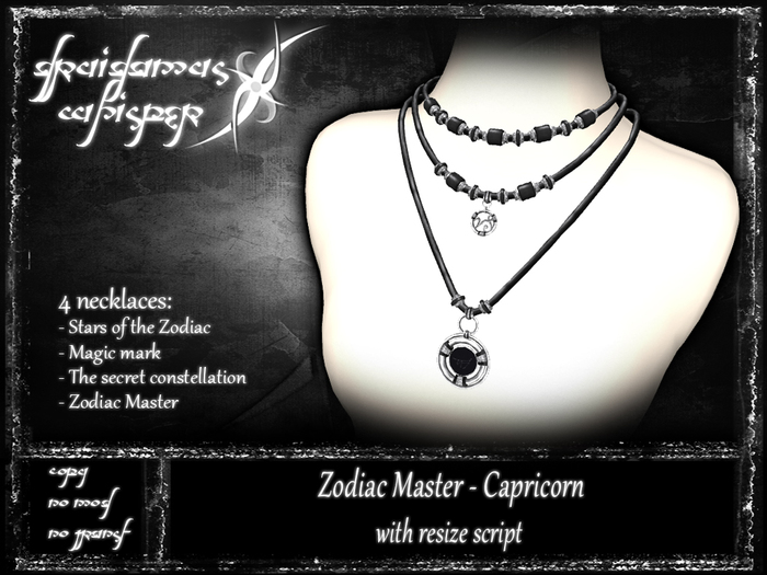 Druidamus Whisper - Zodiac Master [Capricorn] - necklaces