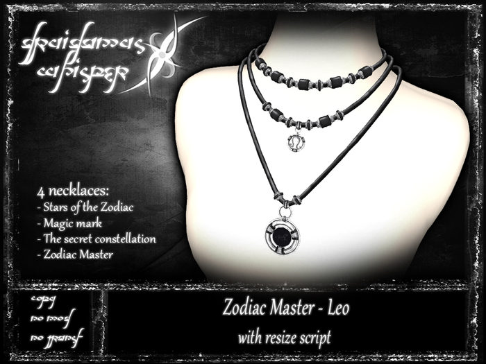 Druidamus Whisper - Zodiac Master [Leo] - necklaces