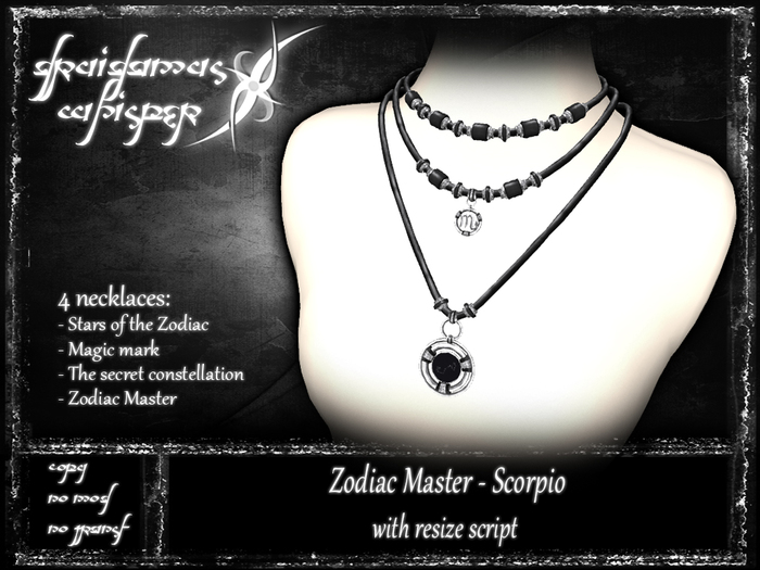 Druidamus Whisper - Zodiac Master [Scorpio] - necklaces