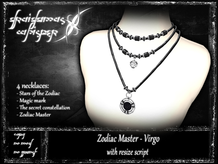 Druidamus Whisper - Zodiac Master [Virgo] - necklaces