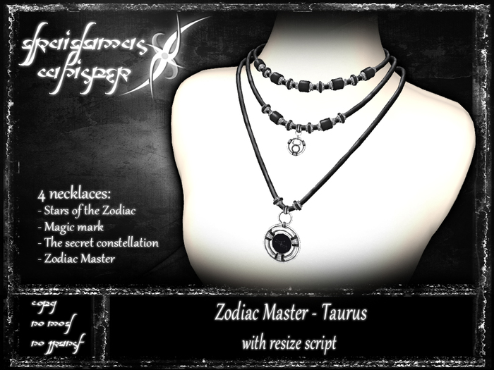 Druidamus Whisper - Zodiac Master [Taurus] - necklaces