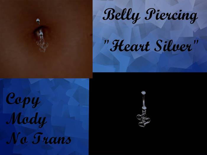 Belly Piercing "Heart Silver"