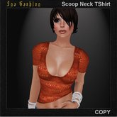 Ina Fashion - P R O M O - Scoop Neck TShirt Woolen Orange 1