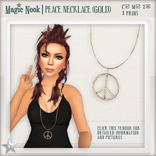 [MAGIC NOOK] Peace Necklace (Gold)