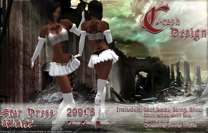 Crash Design - Star Dress White Box