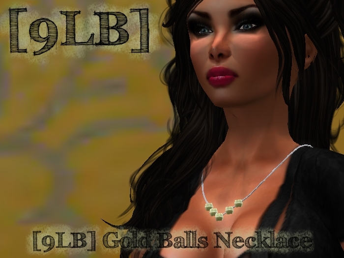 [9LB] Gold Balls Necklace