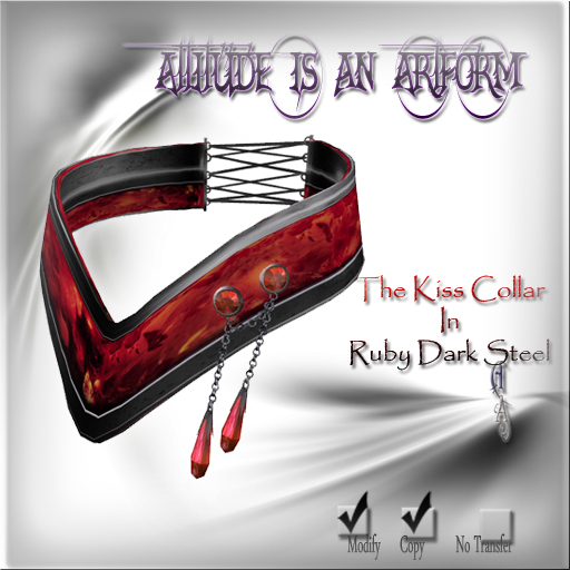 A&A The Kiss Collar in Ruby Dark Steel