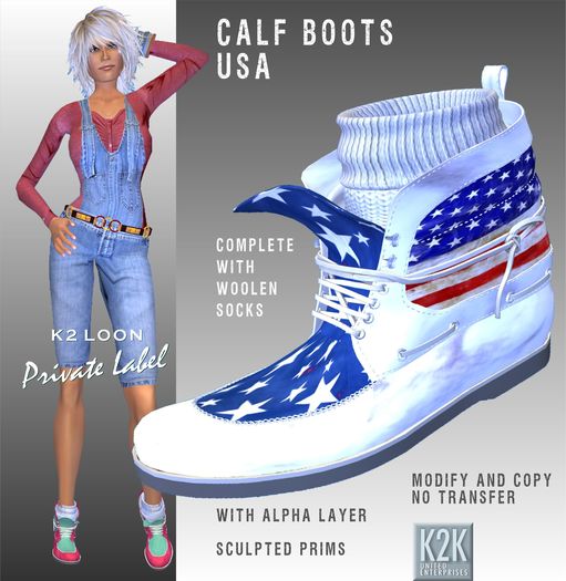Calf Boots USA Design