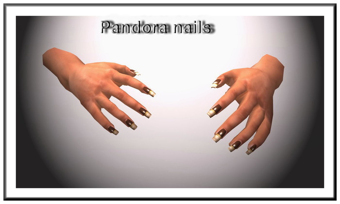 Brown French Manicure Nails