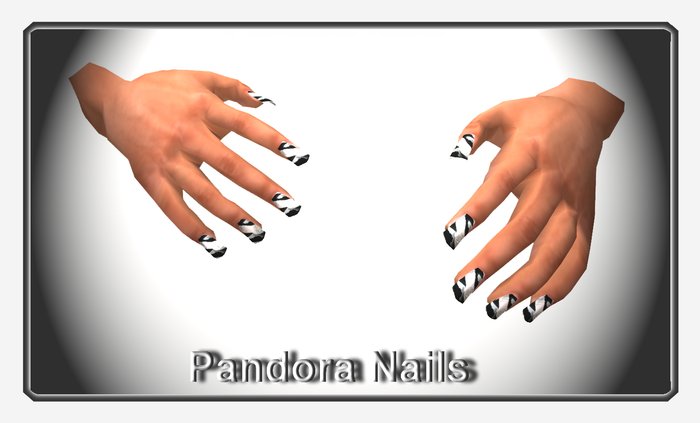 Nails Silver Black