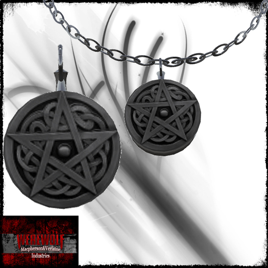 +WereWolf+ Pentagram Male Necklace