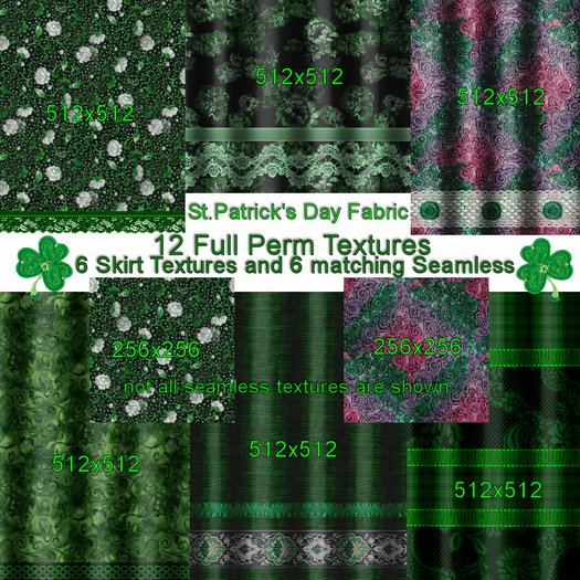 St. Patrick's Day Skirt Textures