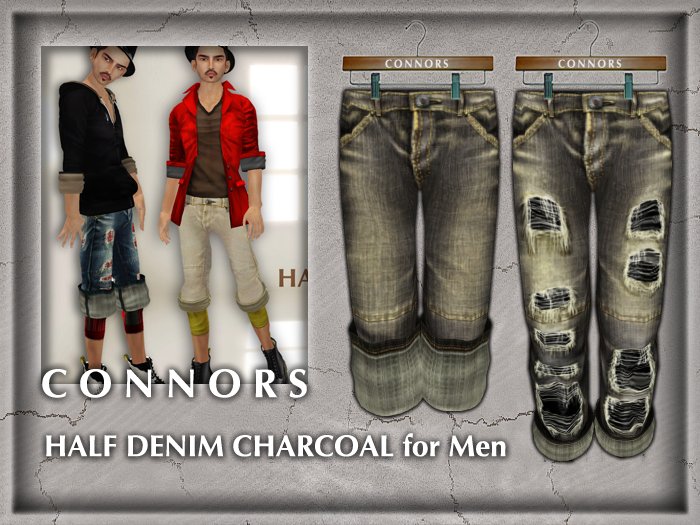 *Connors* HALF DENIM CHARCOAL for Men