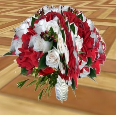 Red & White Roses Bouquet