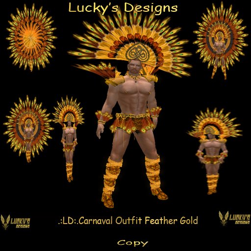 .:LD:. Carnaval Outfit Feather Gold