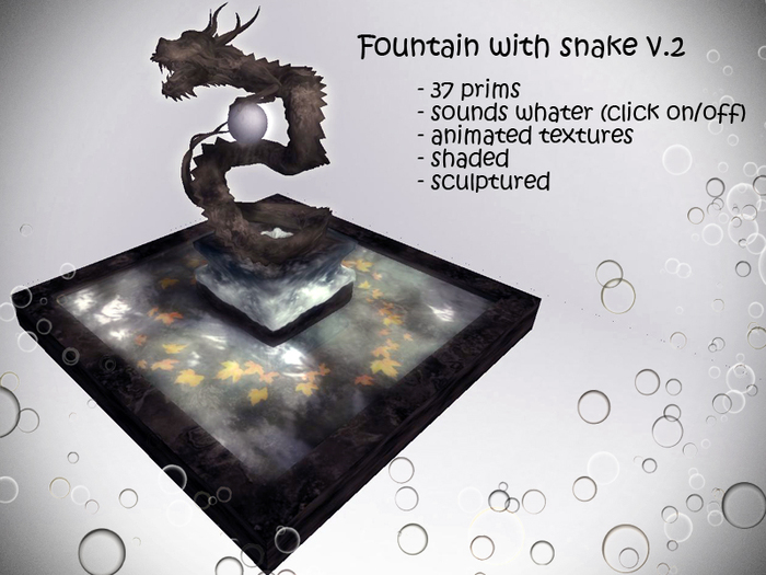 Fountain with snake statue v1