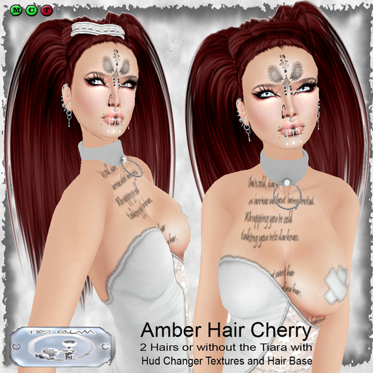 ---> T&S GLaMouR <--- Amber Long Straight Hair Cherry -- Dollarbie --