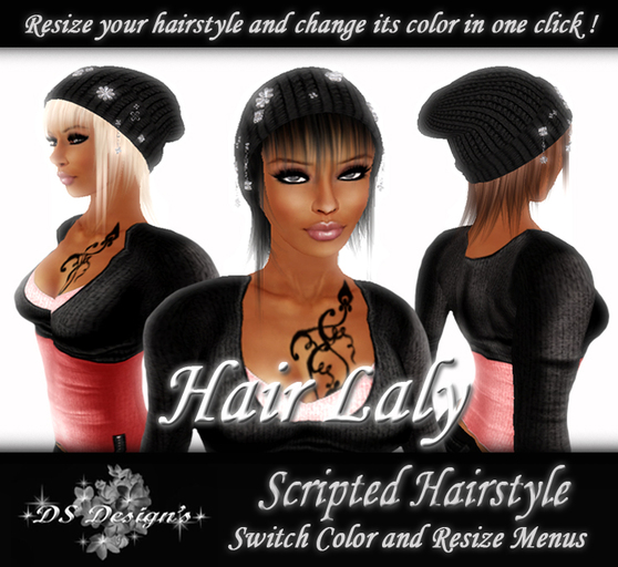 ** DS Design's ** SCRIPTED HAIR - LALY - ALL SHADES PACK