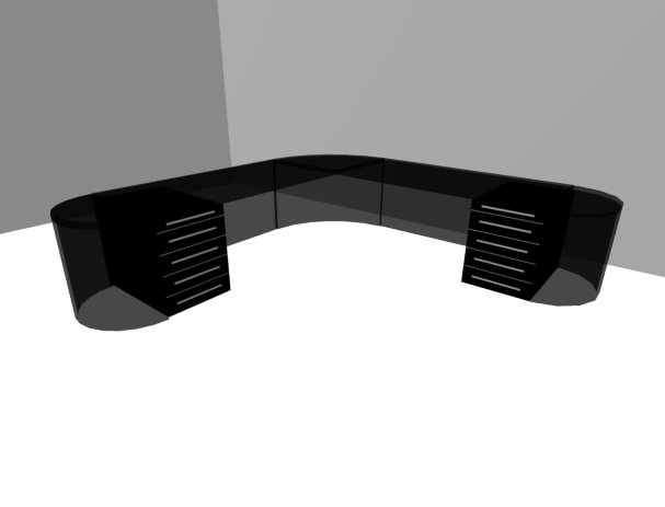 Designer Runstisch schwarz 01