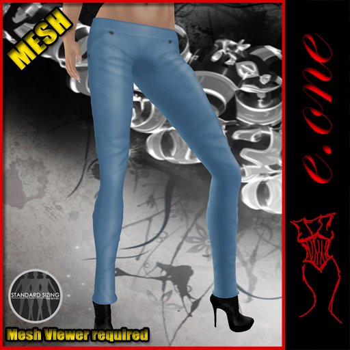 e.one Tigre Mesh Pants Baby Blue Leather