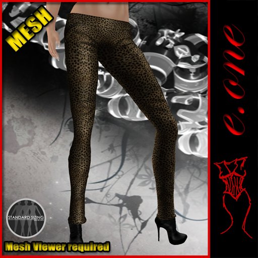 e.one Tigre Mesh Pants Cheetah Print