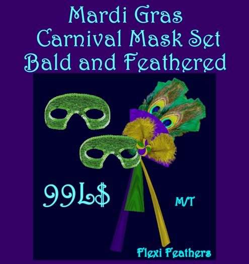 Mardi Gras Mask Set - 