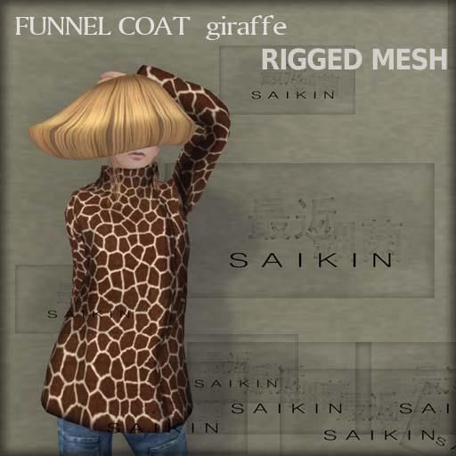 *+SAIKIN funnel coat giraffe RIGGED MESH