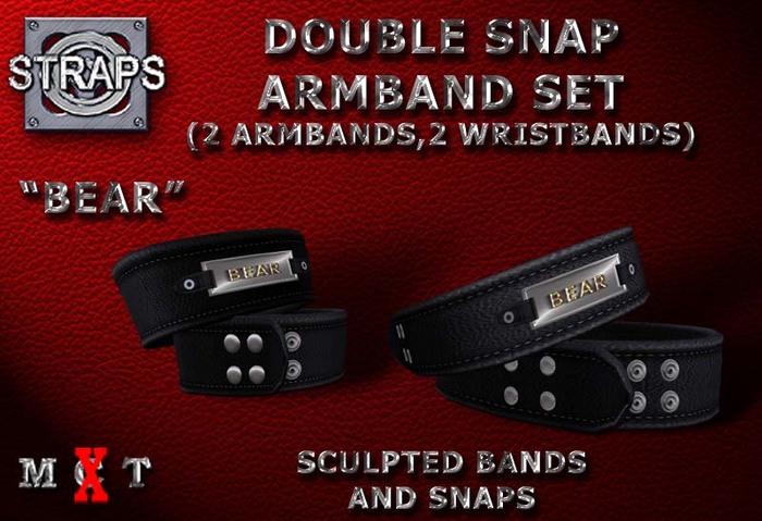 STRAPS - Double Snap Armband Set "Bear"