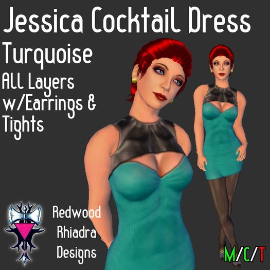 Jessica Cocktail Dress, Turquoise