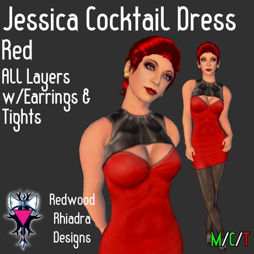 Jessica Cocktail Dress, Red