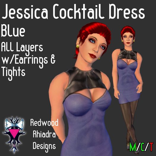 Jessica Cocktail Dress, Blue