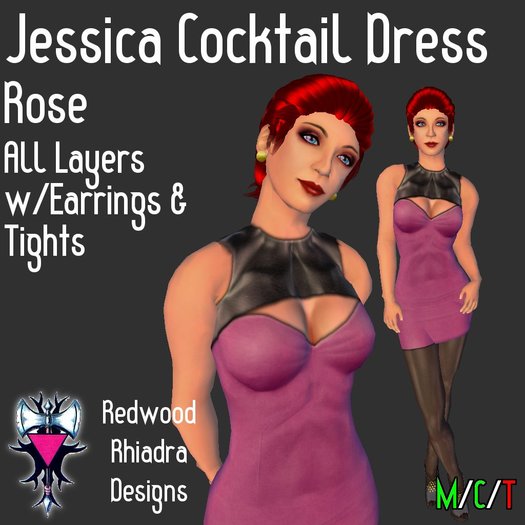 Jessica Cocktail Dress, Rose