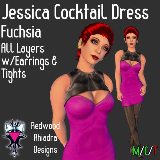 Jessica Cocktail Dress, Fuchsia